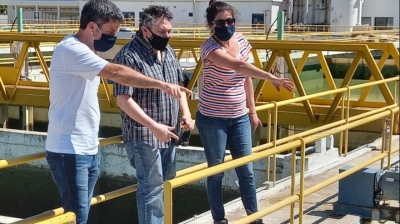 Funcionarios recorrieron la planta potabilizadora de Ensenada para evaluar la situación