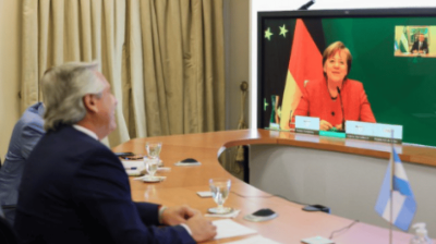 Alberto le solicitó a Merkel su acompañamiento de cara a las negociaciones con el FMI