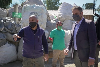 Juan Cabandié recorrió junto a Mussi centros de reciclaje en el partido