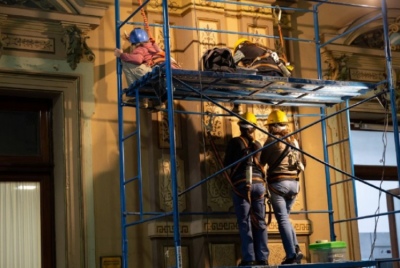 Avanzan las tareas de restauración del interior de la Casa de Gobierno bonaerense
