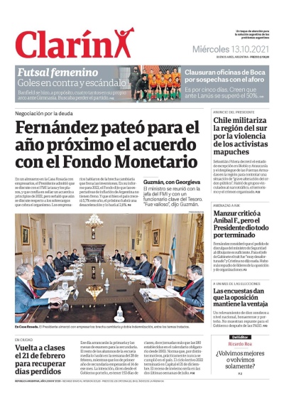 El Presidente desmintió una posible postergación del acuerdo con el FMI como afirmó Clarín