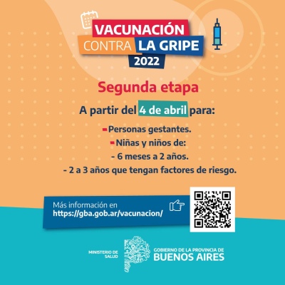 El lunes comienza la vacunación antigripal 2022 en la Provincia