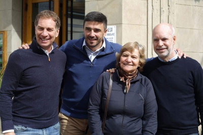 Larreta visitó Olavarría junto a Santilli