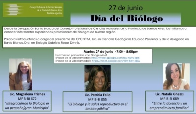 Se realizarán charlas virtuales por el Día del Biólogo