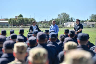 Kicillof presentó en Baradero nuevos agentes que se sumarán a la Policía Rural