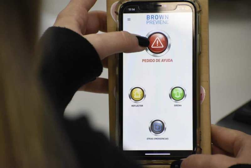 Lanzaron la app “Brown previene” para alarmas comunitarias y emergencias