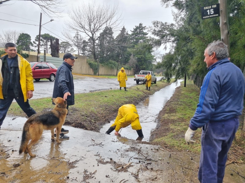 La Plata: El Municipio despliega un operativo ante la intensa lluvia registrada